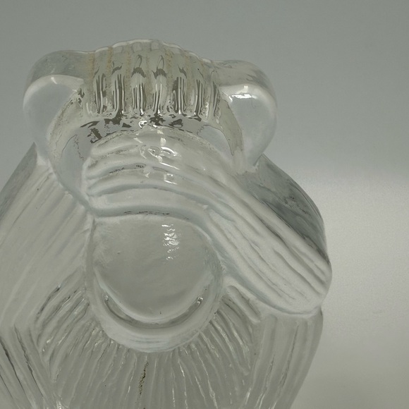 Vintage Viking glass monkey paperweight, see no evil. With Original Sticker - Picture 3 of 10